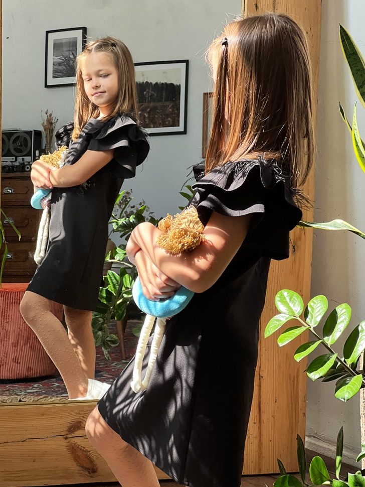 Платье для девочки нарядное БУШОН ST5410, цвет черный 