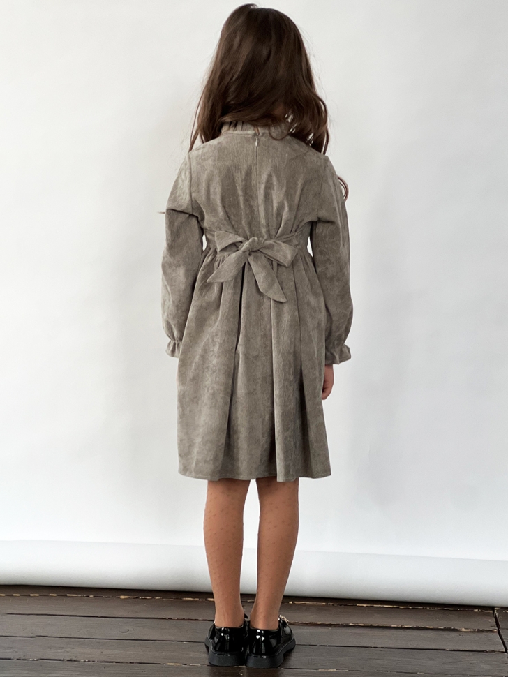 Платье для девочки нарядное БУШОН ST75, цвет серый-шелк