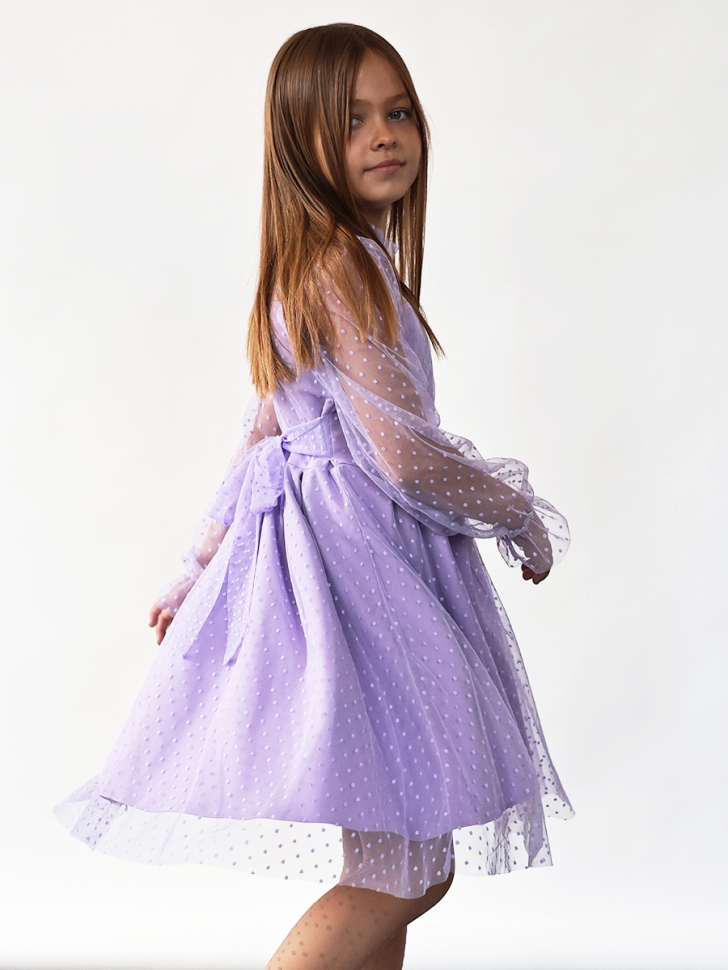 Платье для девочки нарядное БУШОН ST77, цвет сиреневый