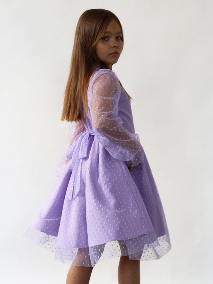 Платье для девочки нарядное БУШОН ST77, цвет сиреневый
