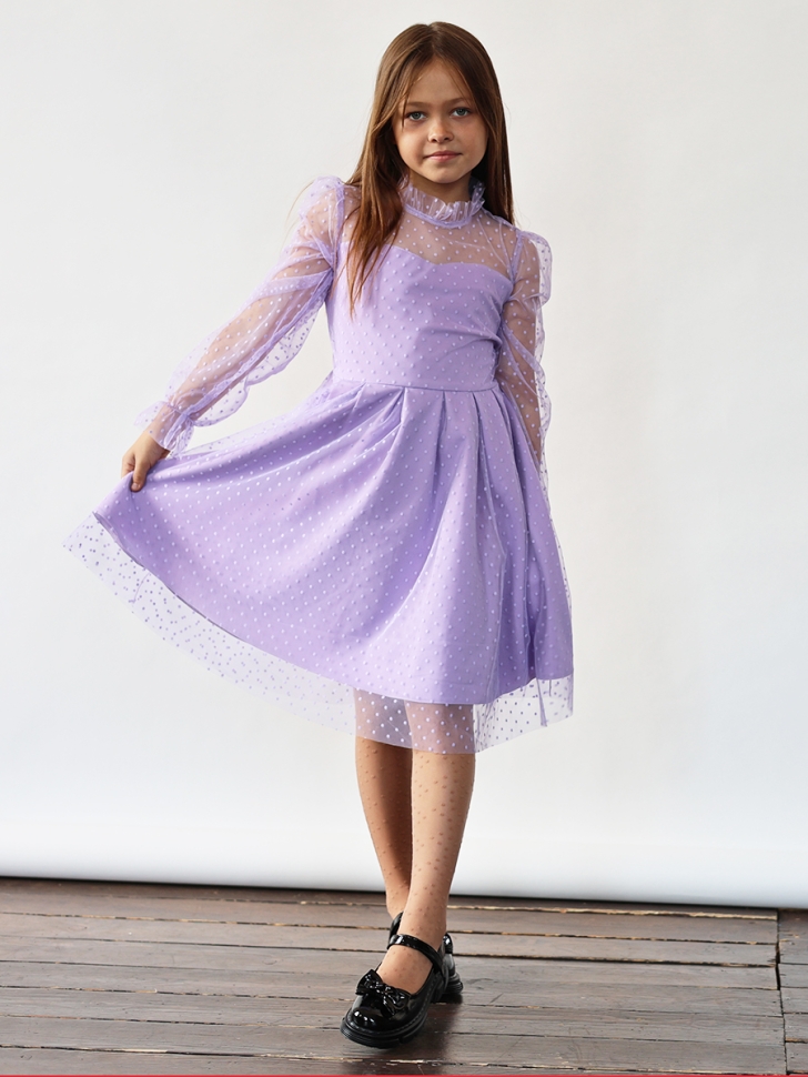 Платье для девочки нарядное БУШОН ST77, цвет сиреневый