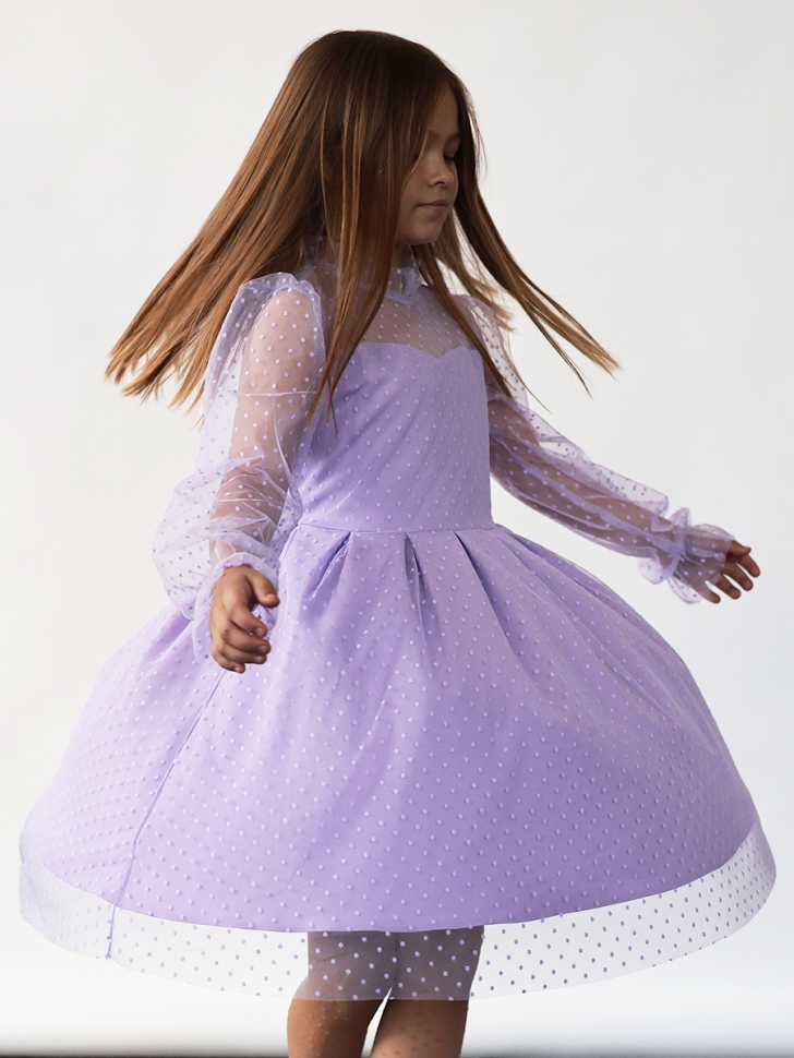 Платье для девочки нарядное БУШОН ST77, цвет сиреневый