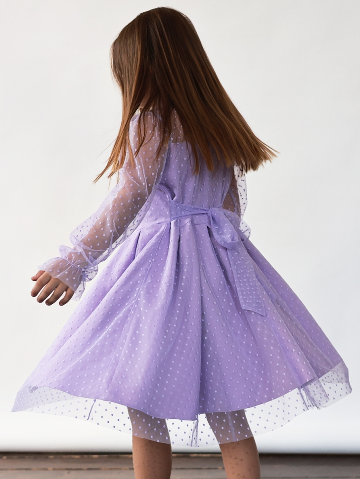 Платье для девочки нарядное БУШОН ST77, цвет сиреневый