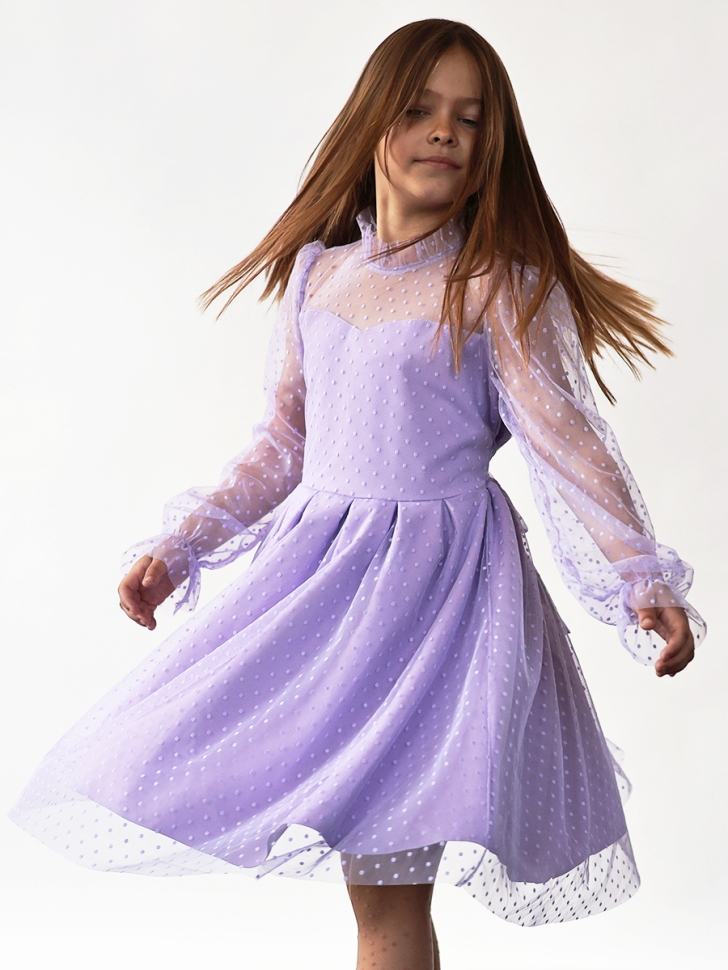 Платье для девочки нарядное БУШОН ST77, цвет сиреневый