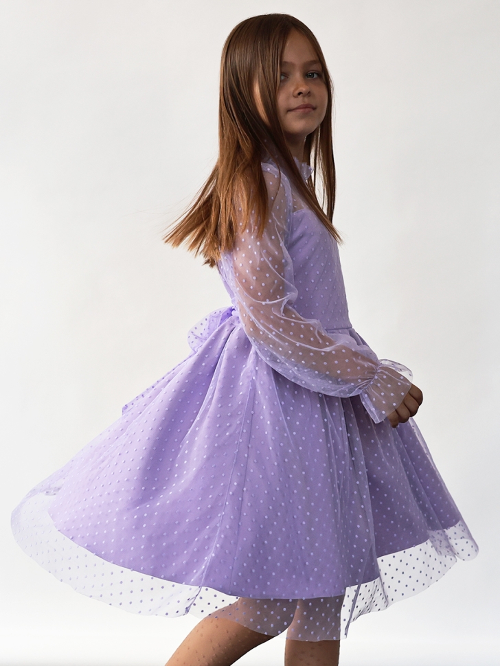 Платье для девочки нарядное БУШОН ST77, цвет сиреневый