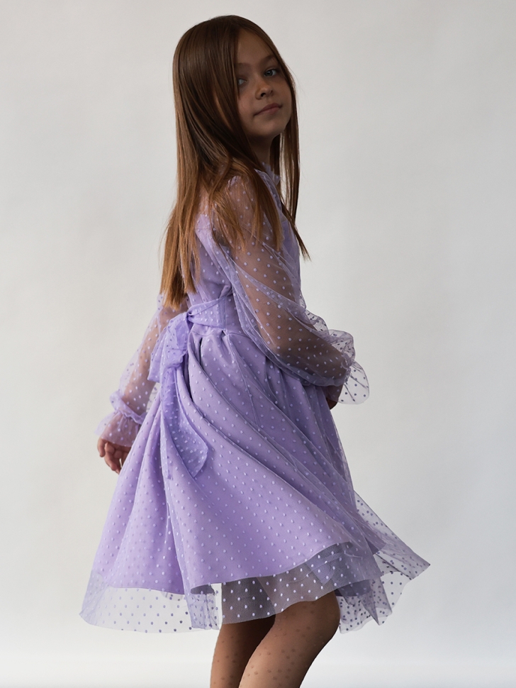 Платье для девочки нарядное БУШОН ST77, цвет сиреневый