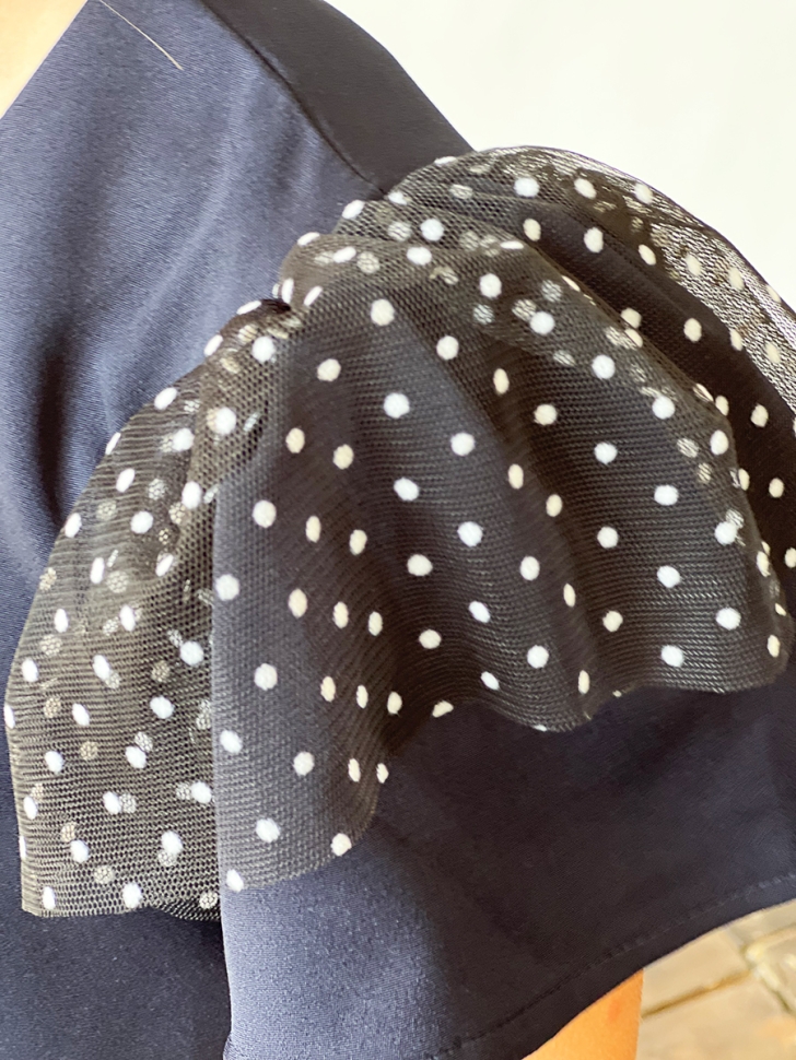 Платье для девочки нарядное БУШОН ST5410, цвет темно-синий 