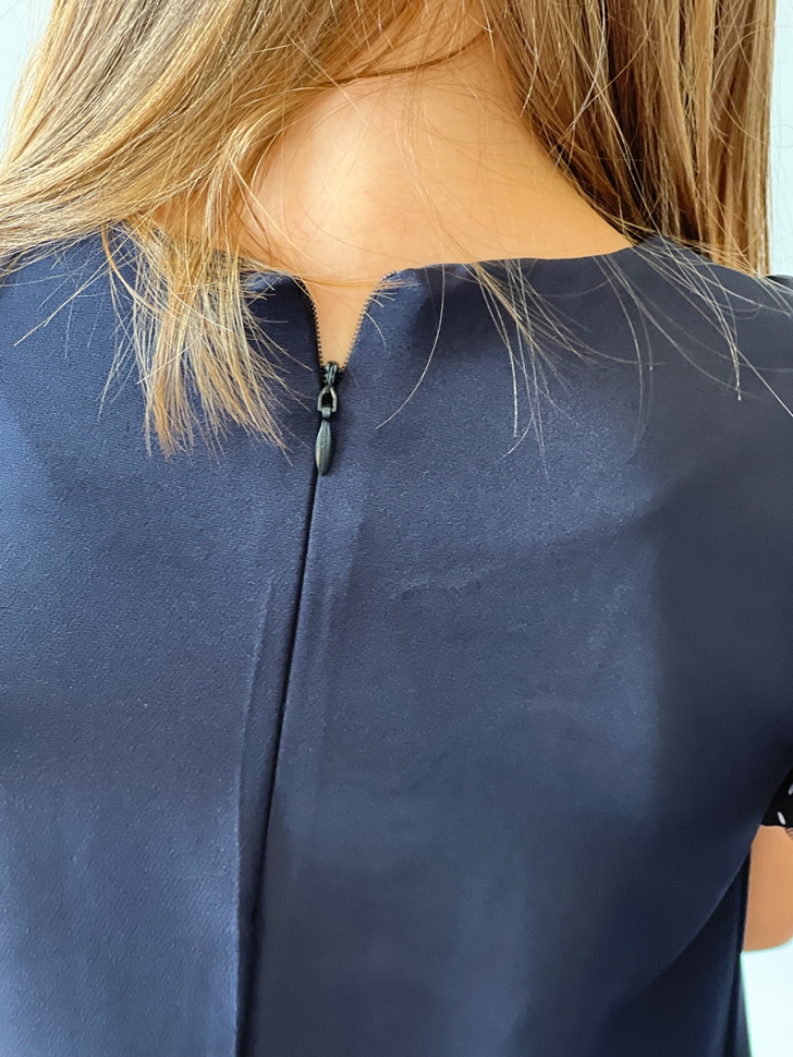 Платье для девочки нарядное БУШОН ST5410, цвет темно-синий 