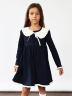 Платье для девочки школьное БУШОН SK34, цвет темно-синий