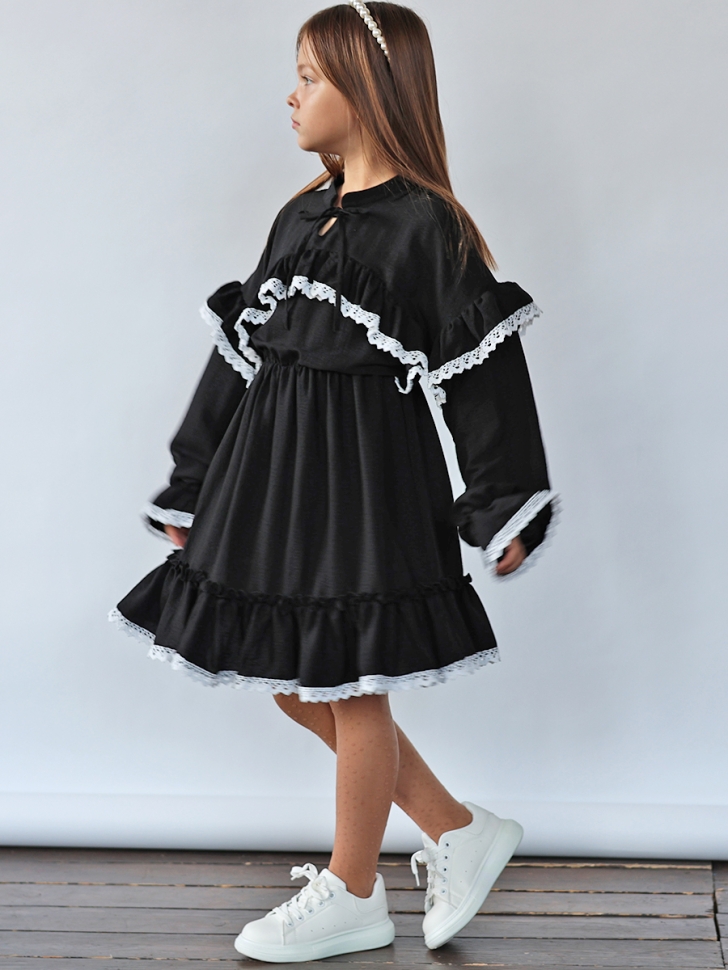 Платье для девочки нарядное БУШОН ST6011, цвет черный 