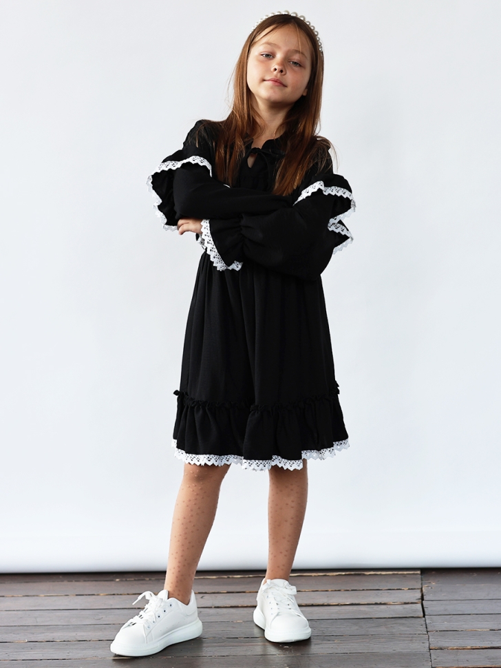 Платье для девочки нарядное БУШОН ST6011, цвет черный 
