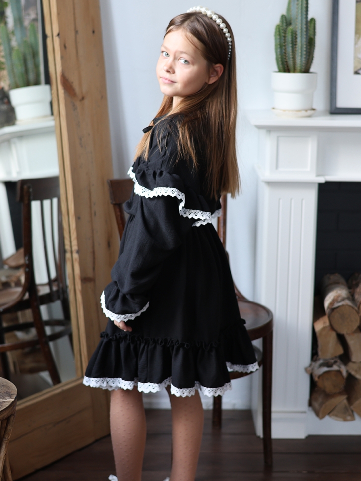 Платье для девочки нарядное БУШОН ST6011, цвет черный 