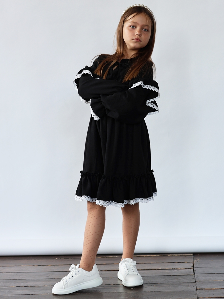 Платье для девочки нарядное БУШОН ST6011, цвет черный 