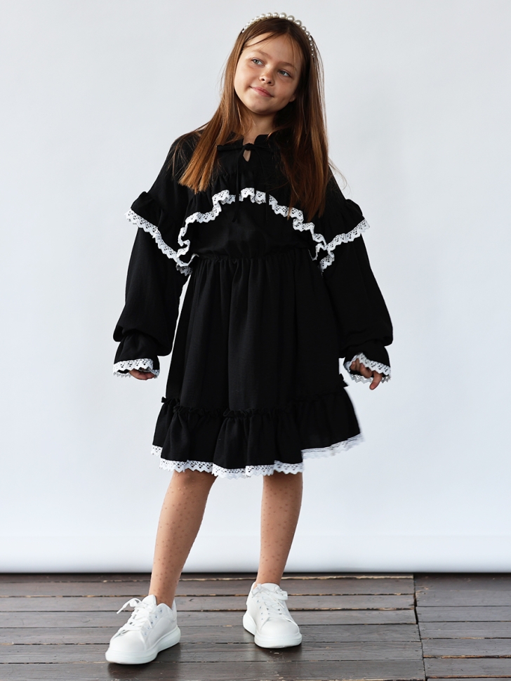 Платье для девочки нарядное БУШОН ST6011, цвет черный 