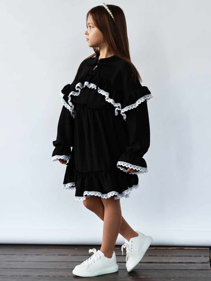 Платье для девочки нарядное БУШОН ST6011, цвет черный 