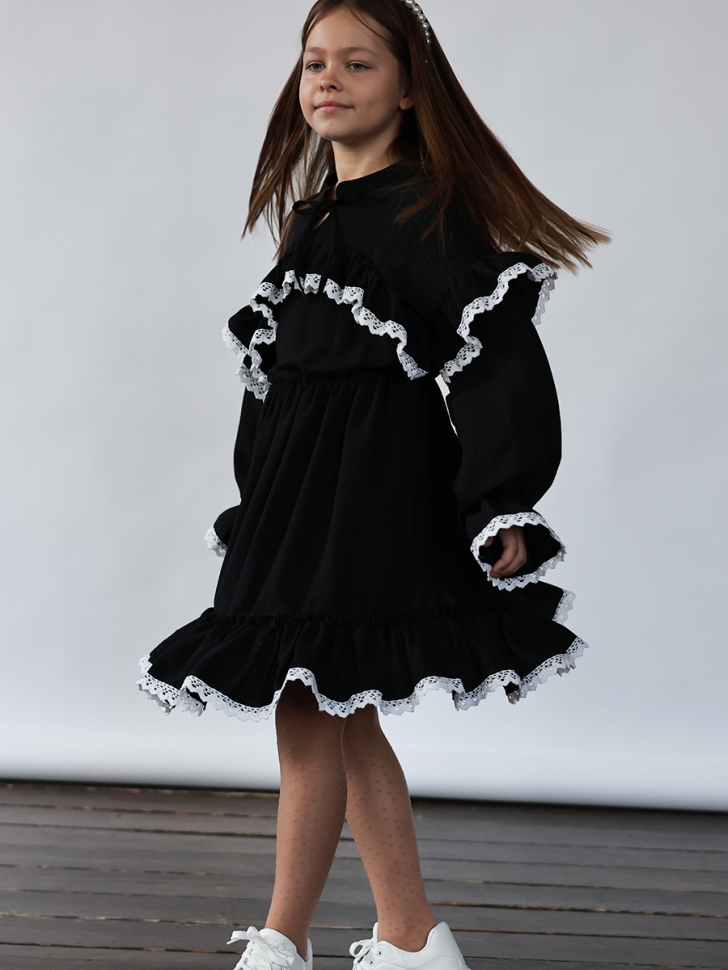 Платье для девочки нарядное БУШОН ST6011, цвет черный 