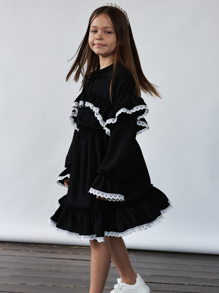 Платье для девочки нарядное БУШОН ST6011, цвет черный 