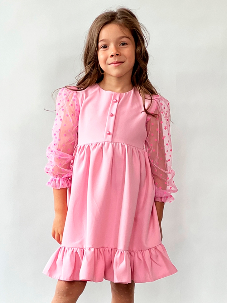 Платье для девочки нарядное БУШОН ST52, цвет розовый