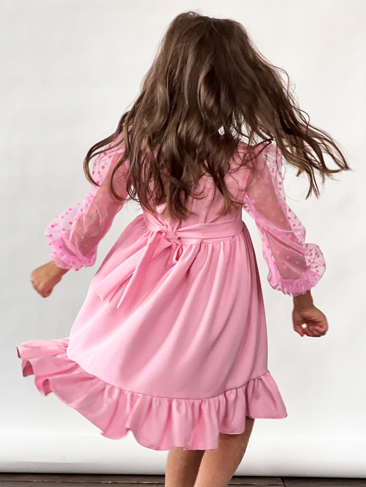 Платье для девочки нарядное БУШОН ST52, цвет розовый