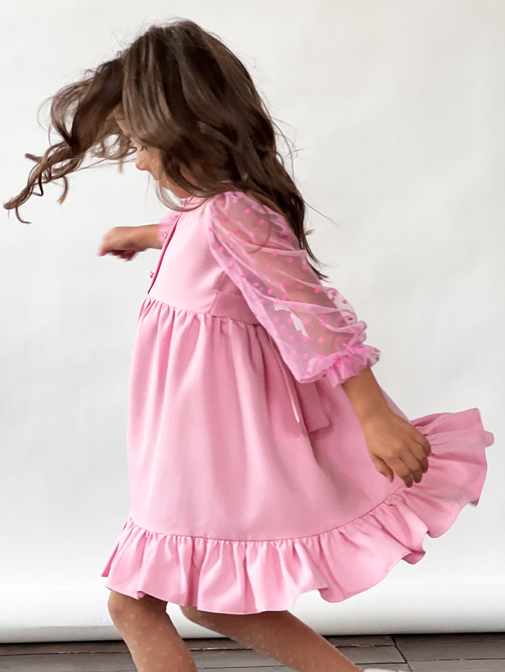 Платье для девочки нарядное БУШОН ST52, цвет розовый