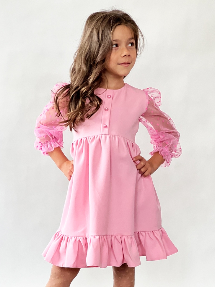 Платье для девочки нарядное БУШОН ST52, цвет розовый