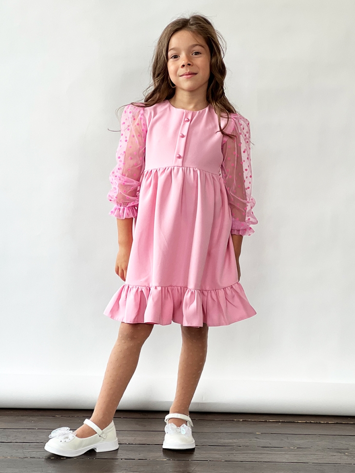 Платье для девочки нарядное БУШОН ST52, цвет розовый