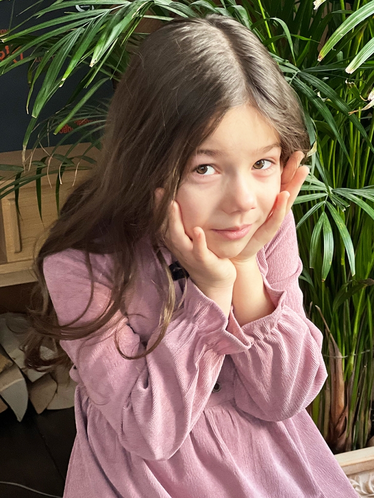 Платье для девочки нарядное БУШОН ST75, цвет пыльная роза