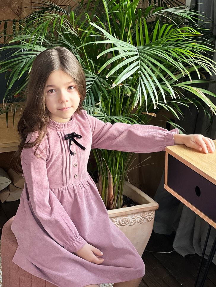 Платье для девочки нарядное БУШОН ST75, цвет пыльная роза