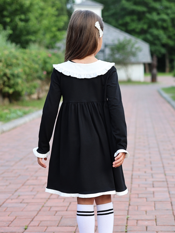 Платье для девочки школьное БУШОН SK34, цвет черный
