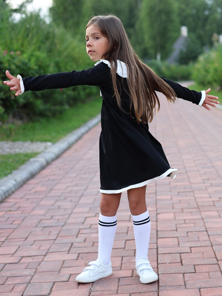 Платье для девочки школьное БУШОН SK34, цвет черный