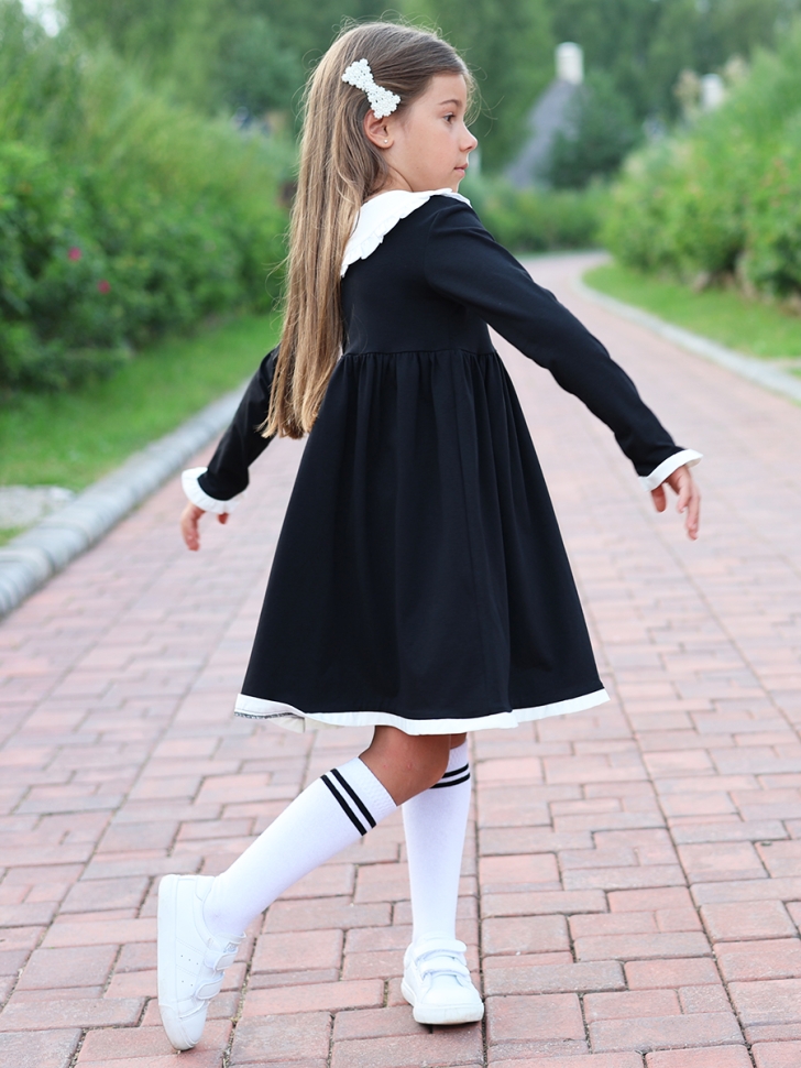 Платье для девочки школьное БУШОН SK34, цвет черный