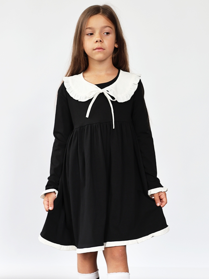 Платье для девочки школьное БУШОН SK34, цвет черный