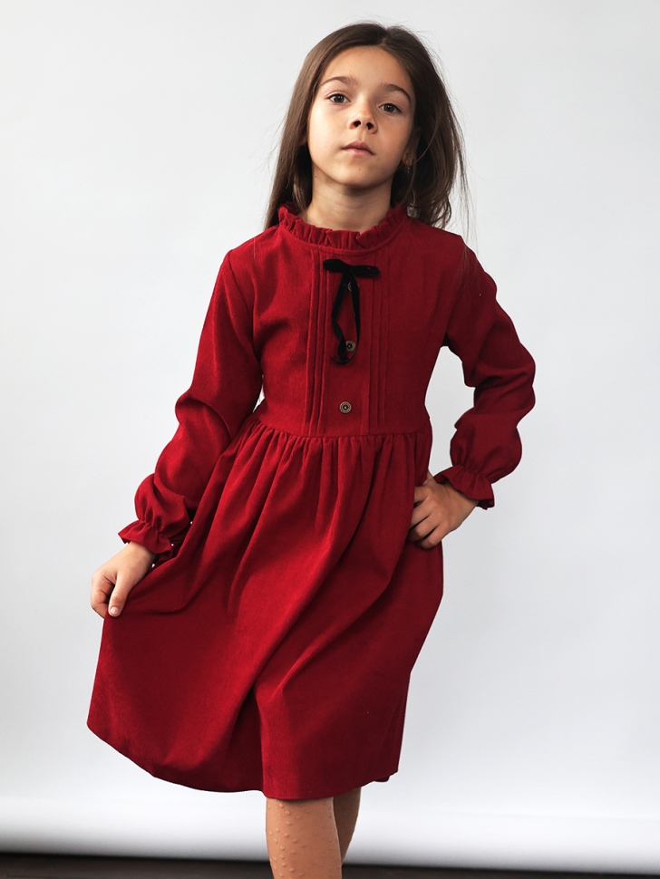 Платье для девочки нарядное БУШОН ST75, цвет брусника