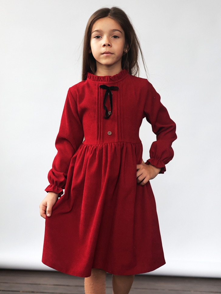 Платье для девочки нарядное БУШОН ST75, цвет брусника