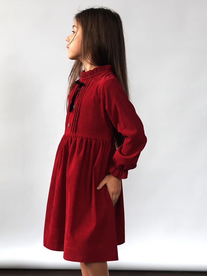 Платье для девочки нарядное БУШОН ST75, цвет брусника