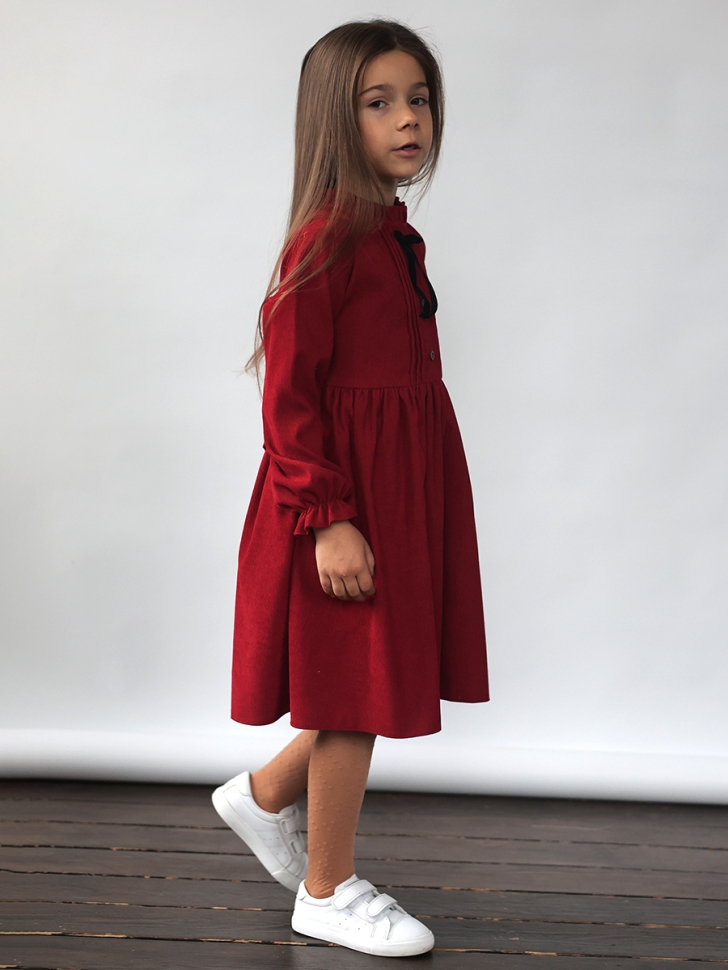 Платье для девочки нарядное БУШОН ST75, цвет брусника