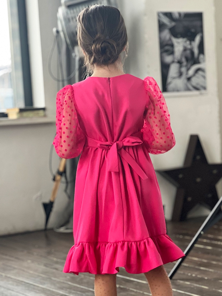 Платье для девочки нарядное БУШОН ST52, цвет фуксия