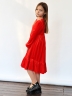 Платье велюровое нарядное БУШОН ST63, цвет алый