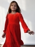 Платье велюровое нарядное БУШОН ST63, цвет алый