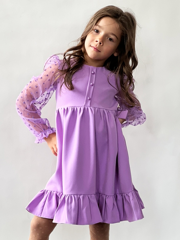 Платье для девочки нарядное БУШОН ST52, цвет сиреневый