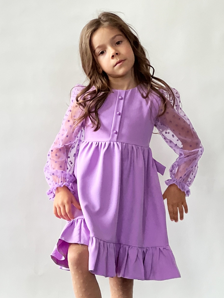 Платье для девочки нарядное БУШОН ST52, цвет сиреневый