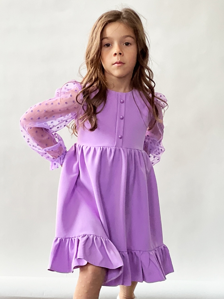 Платье для девочки нарядное БУШОН ST52, цвет сиреневый