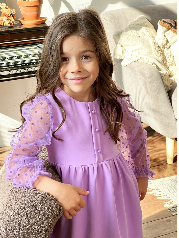 Платье для девочки нарядное БУШОН ST52, цвет сиреневый