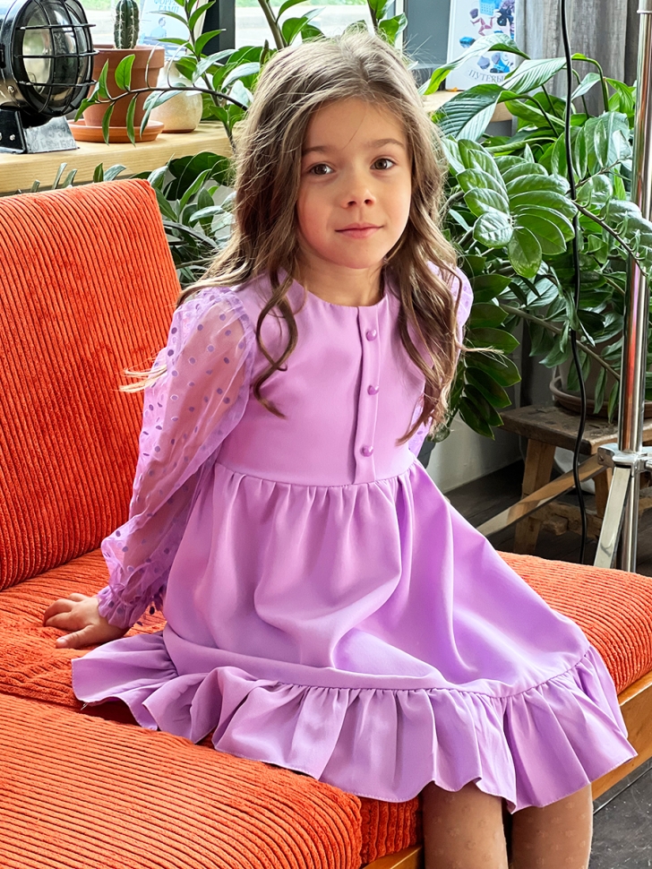 Платье для девочки нарядное БУШОН ST52, цвет сиреневый