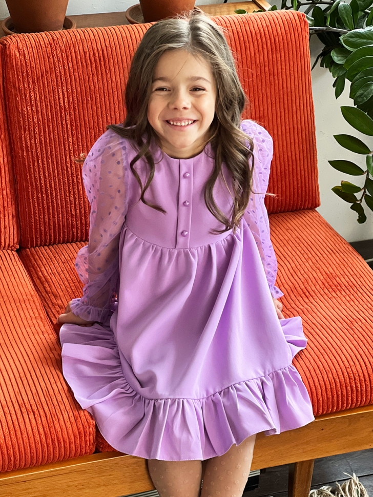 Платье для девочки нарядное БУШОН ST52, цвет сиреневый