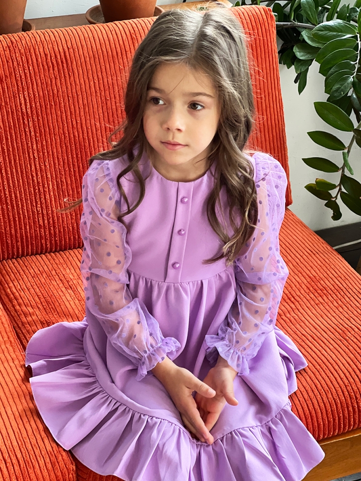 Платье для девочки нарядное БУШОН ST52, цвет сиреневый