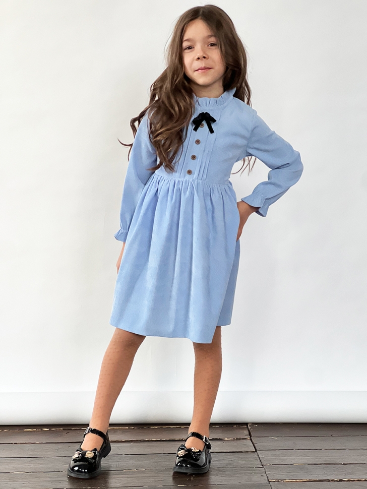 Платье для девочки нарядное БУШОН ST75, цвет светло-голубой