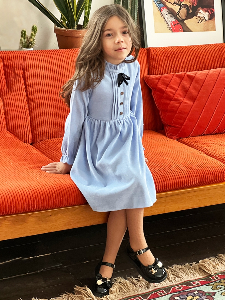 Платье для девочки нарядное БУШОН ST75, цвет светло-голубой