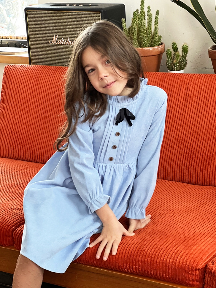 Платье для девочки нарядное БУШОН ST75, цвет светло-голубой