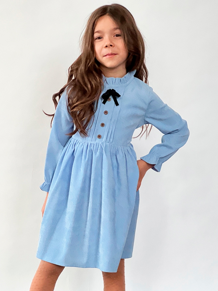 Платье для девочки нарядное БУШОН ST75, цвет светло-голубой